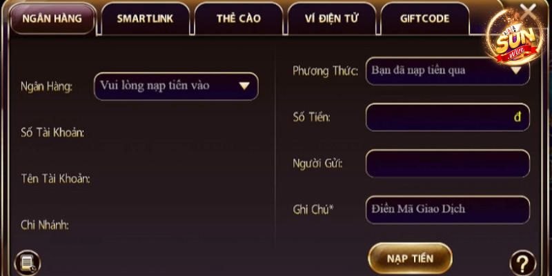 Hướng dẫn nạp tiền qua internet banking đơn giản